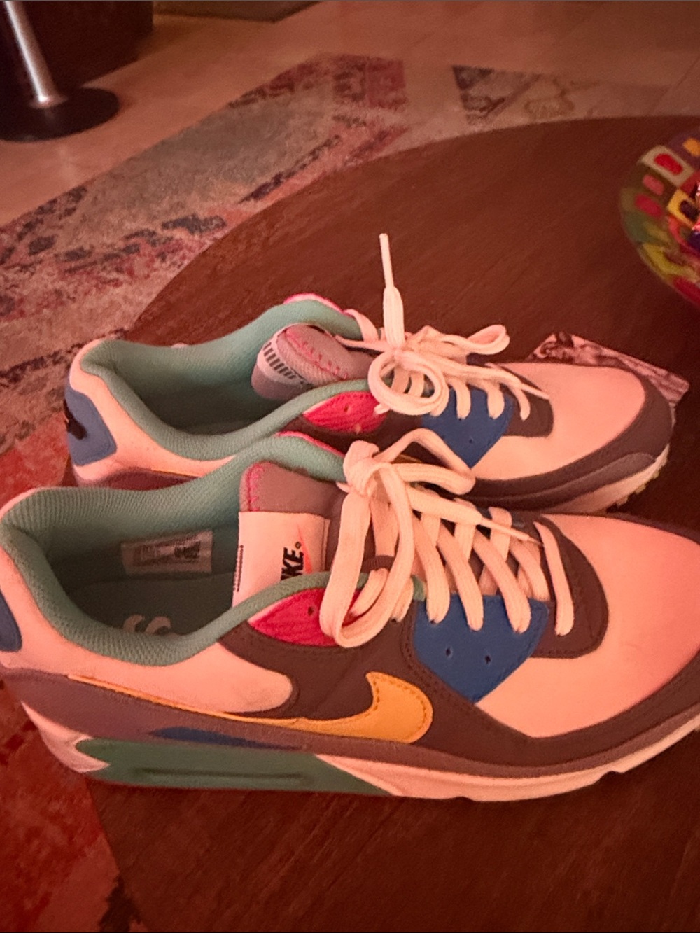Nike Kids Multicolor Sneakers with Yellow Swoosh